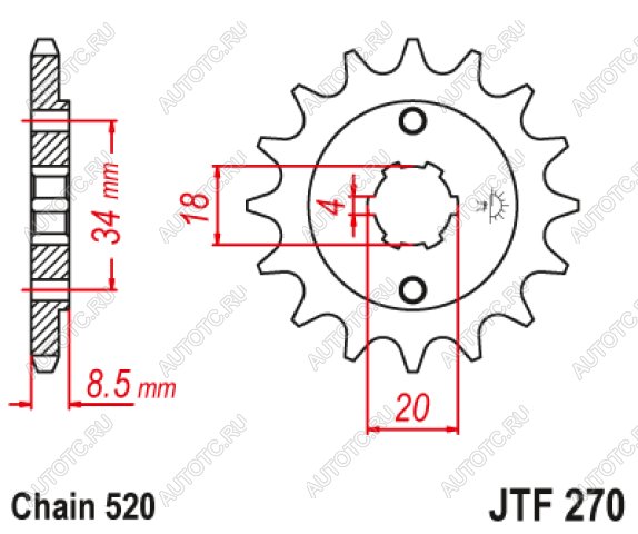 1 299 р. Звезда цепного привода JTF270 13  jtf270.13  с доставкой в г. Кемерово