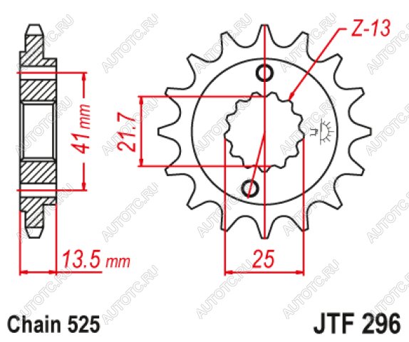 1 599 р. Звезда цепного привода JTF296 15RB  jtf296.15rb  с доставкой в г. Кемерово