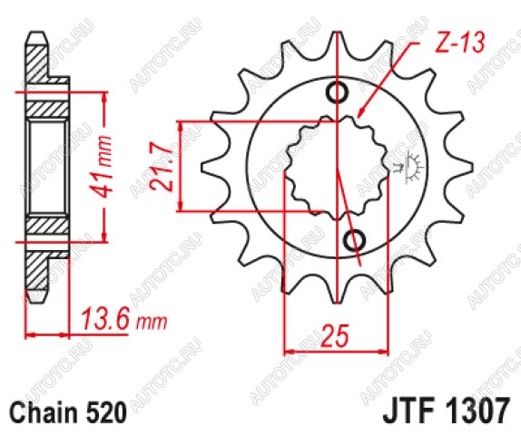 1 659 р. Звезда цепного привода JTF1307 15RB  jtf1307.15rb  с доставкой в г. Кемерово