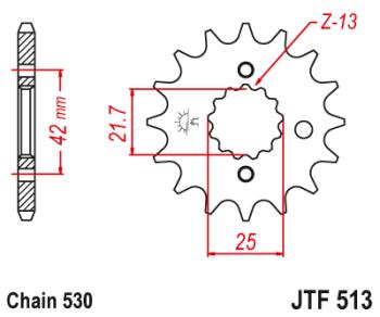 1 099 р. Звезда цепного привода JTF513 16RB  jtf513.16rb  с доставкой в г. Кемерово. Увеличить фотографию 1