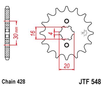 559 р. Звезда цепного привода JTF548 13  jtf548.13  с доставкой в г. Кемерово. Увеличить фотографию 1