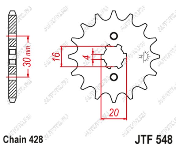 559 р. Звезда цепного привода JTF548 13  jtf548.13  с доставкой в г. Кемерово