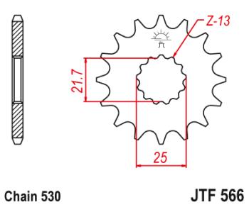1 099 р. Звезда цепного привода JTF566 15RB  jtf566.15rb  с доставкой в г. Кемерово. Увеличить фотографию 1