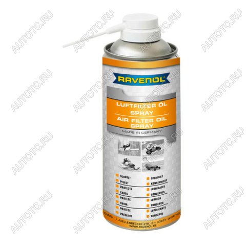 2 169 р. Смазка воздушного фильтра RAVENOL Air Filter Oil-Spray (0,4л)  1360301-400-05-000  с доставкой в г. Кемерово