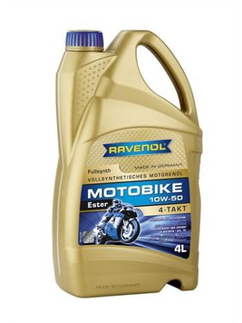 7 499 р. Моторное масло RAVENOL Motobike 4-T Ester 10W-50 (4л)  1171103-004-01-999  с доставкой в г. Кемерово. Увеличить фотографию 1