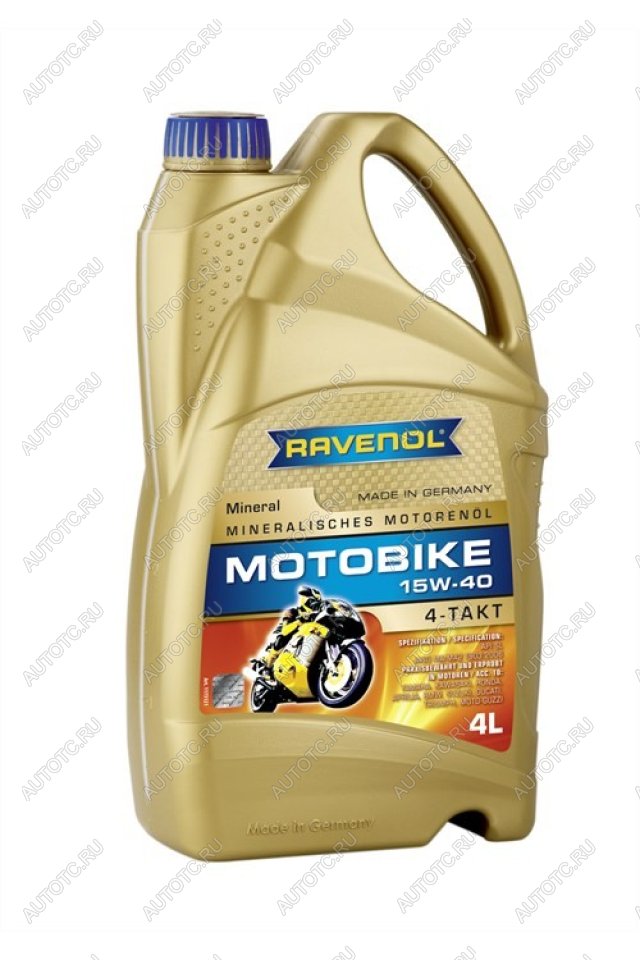 6 949 р. Моторное масло RAVENOL Motobike 4-T Mineral 15W-40 (4л)  1173121-004-01-999  с доставкой в г. Кемерово