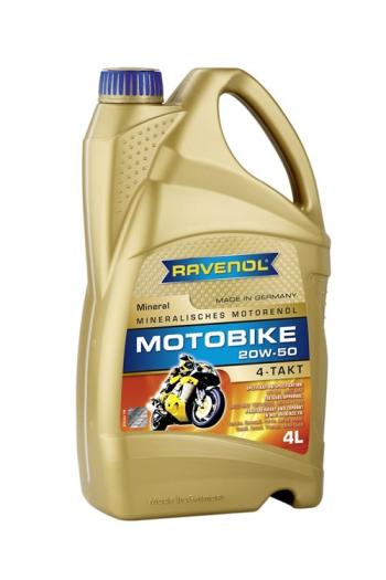 5 849 р. Моторное масло RAVENOL Motobike 4-T Mineral 20W-50 (4л)  1173122-004-01-999  с доставкой в г. Кемерово. Увеличить фотографию 1