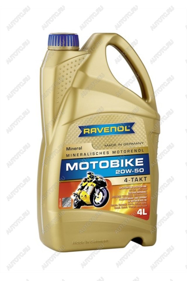 5 849 р. Моторное масло RAVENOL Motobike 4-T Mineral 20W-50 (4л)  1173122-004-01-999  с доставкой в г. Кемерово