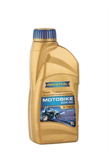2 199 р. Моторное масло RAVENOL Motobike 4-T V-TWIN Fullsynth 20W-50 (1л)  1171105-001-01-999  с доставкой в г. Кемерово. Увеличить фотографию 1