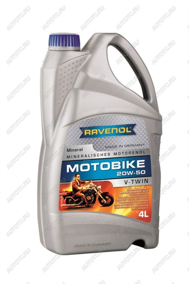 6 999 р. Моторное масло RAVENOL Motobike 4-T V-TWIN Mineral 20W-50 (4л)  1173105-004-01-999  с доставкой в г. Кемерово