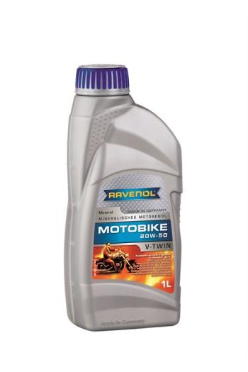 2 199 р. Моторное масло RAVENOL Motobike 4-T V-TWIN Mineral 20W-50 (1л)  1173105-001-01-999  с доставкой в г. Кемерово. Увеличить фотографию 1