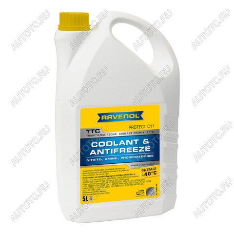2 599 р. Антифриз RAVENOL TTC Protect C11 Premix (5л)  1410105-005-01-999  с доставкой в г. Кемерово