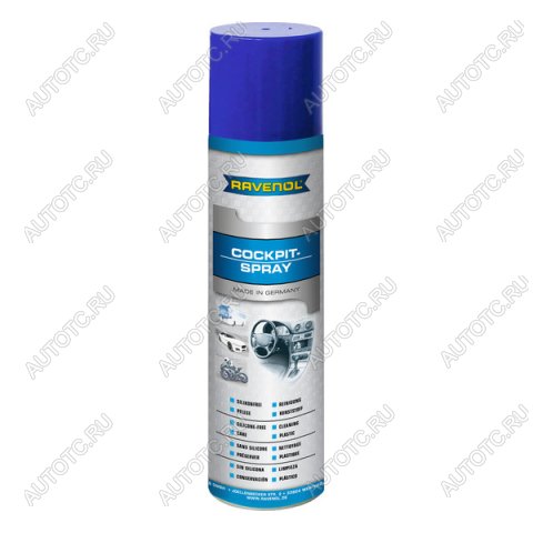 769 р. Полироль для пластмасс RAVENOL Cockpit-Spray (0,4л)  1360031-400-05-000  с доставкой в г. Кемерово