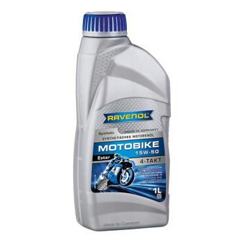 2 169 р. Моторное масло RAVENOL Motobike 4-T Ester 15W-50 (1л)  1172113-001-01-999  с доставкой в г. Кемерово. Увеличить фотографию 1