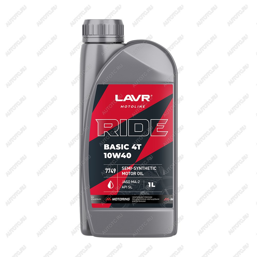 659 р. Моторное масло LAVR MOTO RIDE BASIC 4T 10W40 SL 1л  ln7749  с доставкой в г. Кемерово