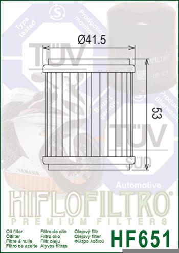569 р. Масляный Фильтр HIFLO HF651  hf651  с доставкой в г. Кемерово. Увеличить фотографию 2