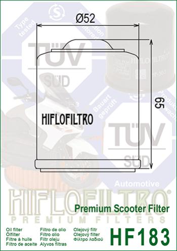 529 р. Масляный Фильтр HIFLO HF183  hf183  с доставкой в г. Кемерово. Увеличить фотографию 2