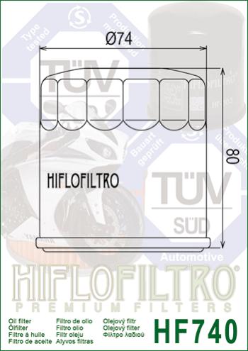 879 р. Масляный Фильтр HIFLO HF740  hf740  с доставкой в г. Кемерово. Увеличить фотографию 2