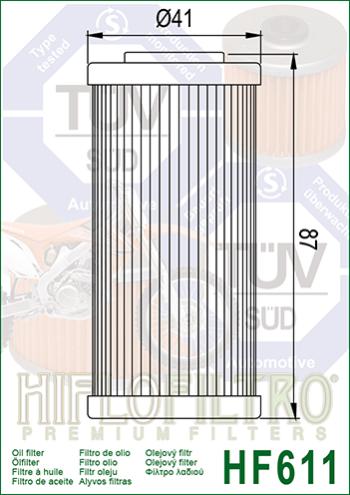 599 р. Масляный Фильтр HIFLO HF611  hf611  с доставкой в г. Кемерово. Увеличить фотографию 2