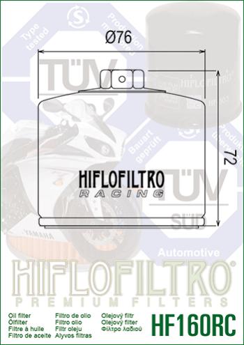 1 299 р. Масляный Фильтр HIFLO HF160RC  hf160rc  с доставкой в г. Кемерово. Увеличить фотографию 2