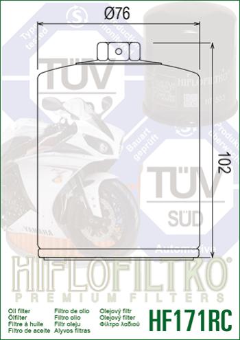1 549 р. Масляный Фильтр HIFLO HF171CRC  hf171crc  с доставкой в г. Кемерово. Увеличить фотографию 2