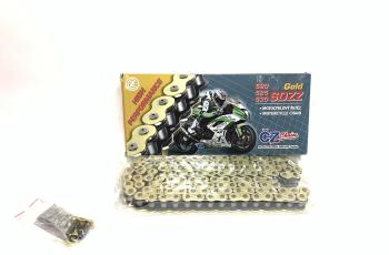 20 549 р. Цепь привода CZ Chains 530 SDZZ Gold X-Ring - 120 Усиленная  530sdzz-120  с доставкой в г. Кемерово. Увеличить фотографию 1