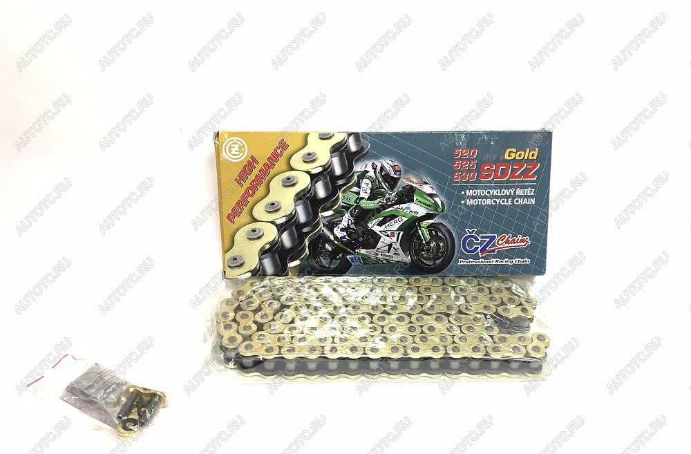 20 549 р. Цепь привода CZ Chains 530 SDZZ Gold X-Ring - 120 Усиленная  530sdzz-120  с доставкой в г. Кемерово