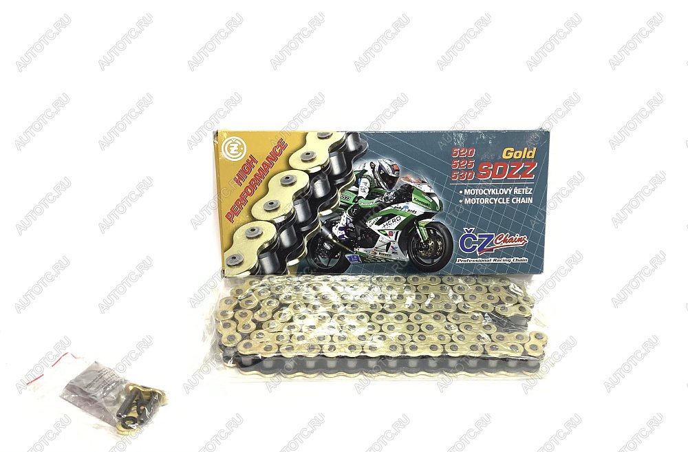 17 999 р. Цепь привода CZ Chains 520 SDZZ Gold X-Ring - 116 Усиленная  520sdzz-116  с доставкой в г. Кемерово