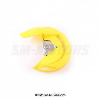 2 899 р. Защита переднего тормозного диска Suzuki RMZ250450 07-15  SM-PARTS желтая  010263-185-6586  с доставкой в г. Кемерово. Увеличить фотографию 1