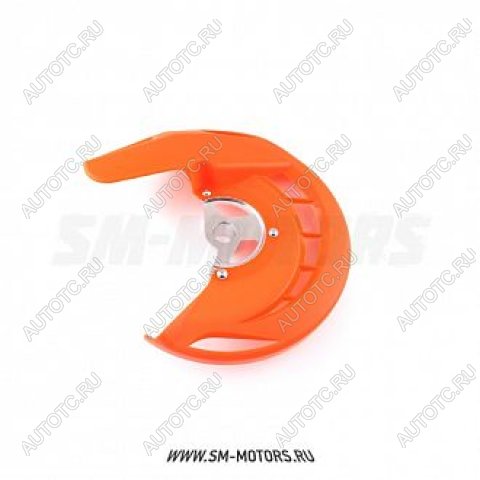 2 299 р. Защита переднего тормозного диска KTM EXCEXCFSXSXF 03-15  SM-PARTS оранжевая  010263-185-7827  с доставкой в г. Кемерово