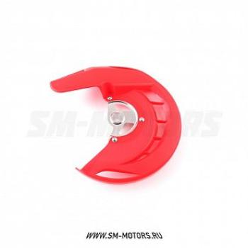 2 899 р. Защита переднего тормозного диска Honda CR125250 04-07 CRF250450250X450X 04-15  SM-PARTS красная  010263-185-6145  с доставкой в г. Кемерово. Увеличить фотографию 1
