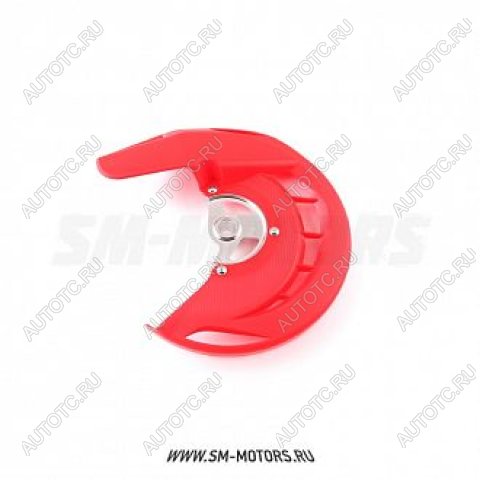 2 899 р. Защита переднего тормозного диска Honda CR125250 04-07 CRF250450250X450X 04-15  SM-PARTS красная  010263-185-6145  с доставкой в г. Кемерово