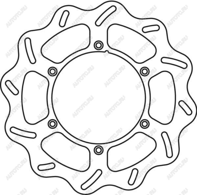 7 299 р. Тормозной диск передний Yamaha YZ125250 01-16, YZ250F 01-15, YZ450F 03-15 GoldFren  1301f1  с доставкой в г. Кемерово