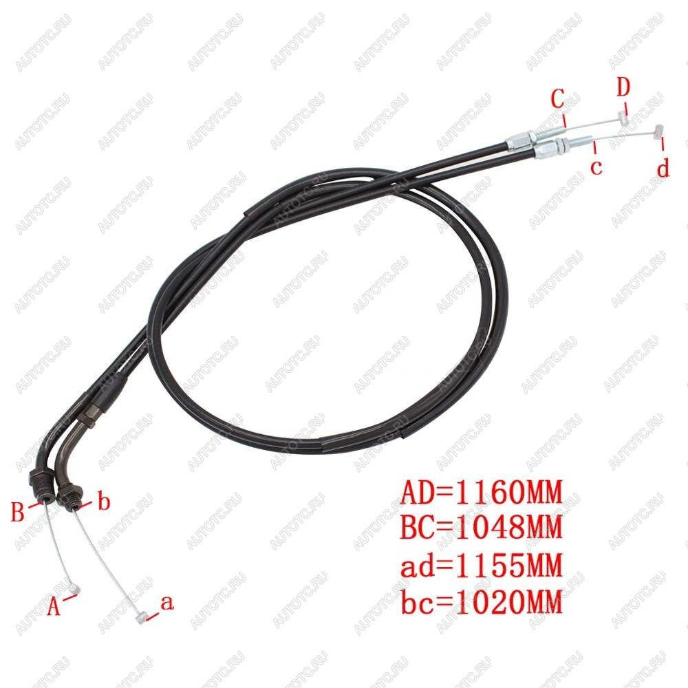1 599 р. Тросик газа для мотоцикла Honda Steed 400600, VT750VT400, VF250VF750  пм-00023989  с доставкой в г. Кемерово