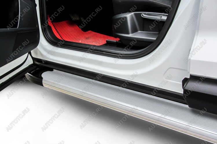 16 799 р. Пороги алюминиевые Optima SLITKOFF  Brilliance V5 (2012-2018) (Silver)  с доставкой в г. Кемерово