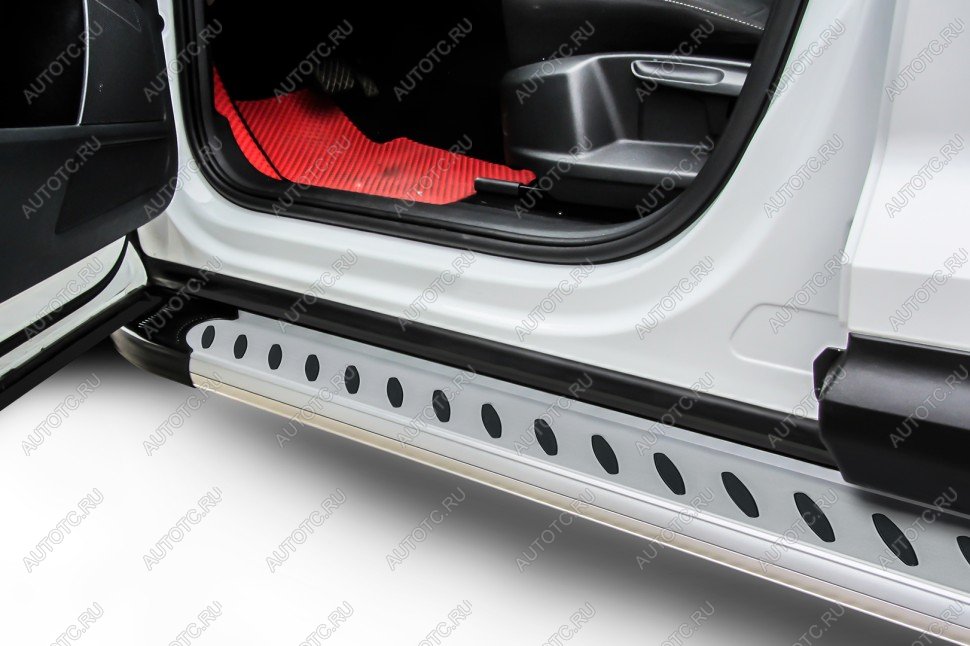 21 999 р. Пороги алюминиевые Prestige SLITKOFF  Geely Tugella  FY11,HPBA4 (2019-2025) дорестайлинг, рестайлинг (Silver)  с доставкой в г. Кемерово