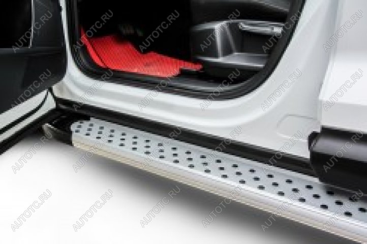 21 849 р.  Пороги алюминиевые Standart SLITKOFF  Volkswagen Touareg  NF (2014-2018) рестайлинг (Silver)  с доставкой в г. Кемерово