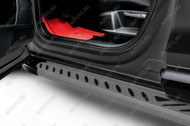 21 999 р. Пороги алюминиевые Elite SLITKOFF  Volvo XC60 (2008-2013)  дорестайлинг (Grafit)  с доставкой в г. Кемерово