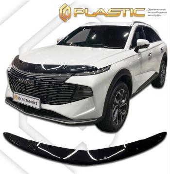 2 799 р. Дефлектор капота CA-Plastiс Haval F7 (2024-2025) (серия Classic черный)  с доставкой в г. Кемерово. Увеличить фотографию 2