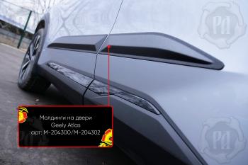 Молдинг двери задний левый Русская Артель Geely Atlas  FX11 (2023-2025) (глянец под покраску)