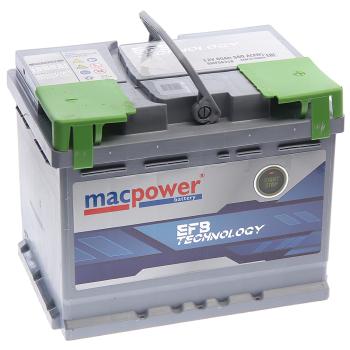 13 549 р. Аккумулятор MACPOWER EFB 60Ач обратная полярность MACPOWER 6ст60(0) smf5632052(56318)  с доставкой в г. Кемерово. Увеличить фотографию 1