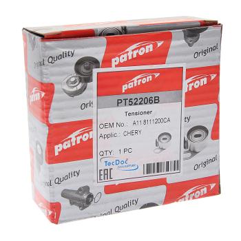 1 799 р. Ролик приводного ремня CHERY Tiggo,Fora (06-) натяжной PATRON PATRON pt52206b PATRON pt52206b  с доставкой в г. Кемерово. Увеличить фотографию 2