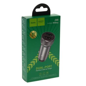 240 р. Устройство зарядное в прикуриватель 2USB 12V HOCO HOCO z49 серый HOCO z49 серый  с доставкой в г. Кемерово. Увеличить фотографию 4