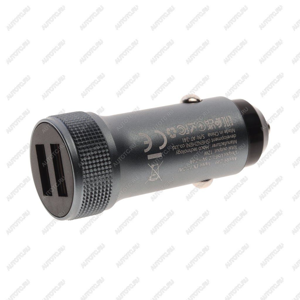 240 р. Устройство зарядное в прикуриватель 2USB 12V HOCO HOCO z49 серый HOCO z49 серый  с доставкой в г. Кемерово