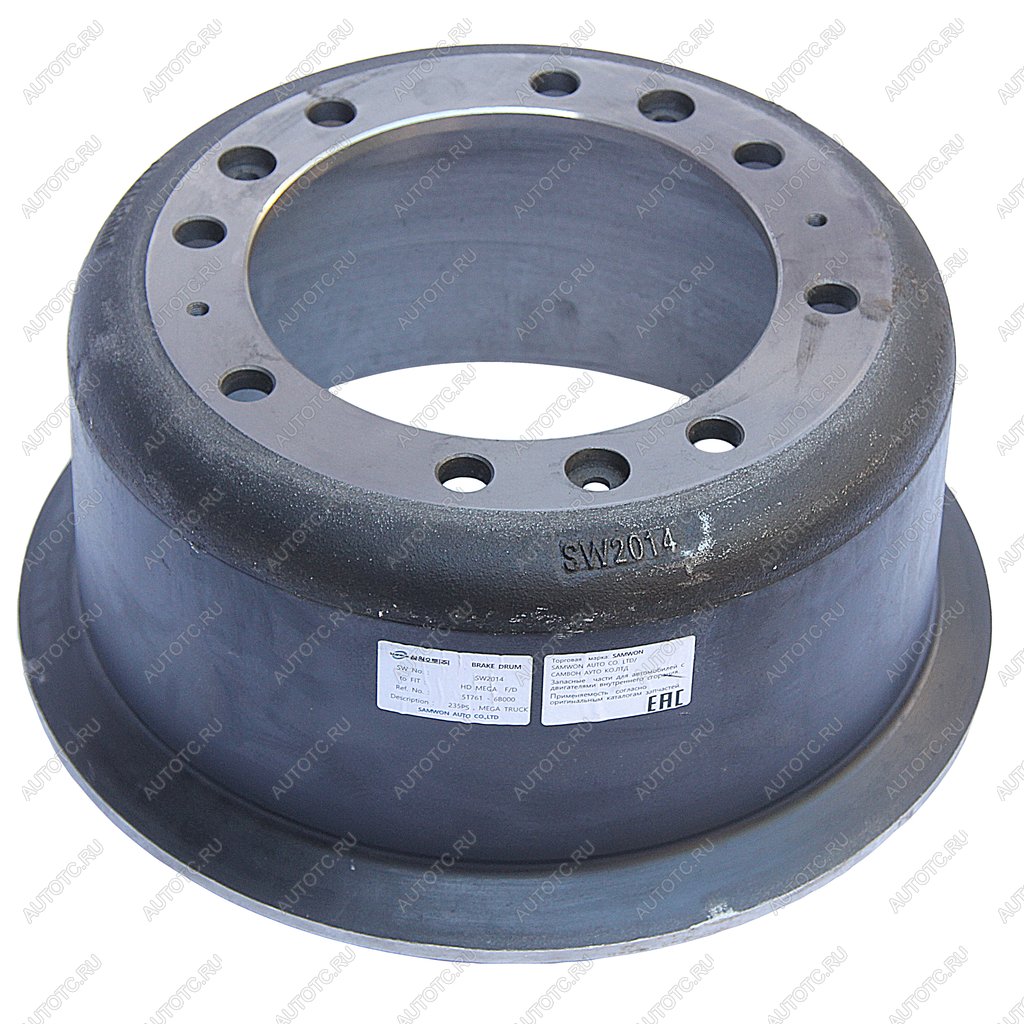 15 699 р. Барабан тормозной HYUNDAI HD120 передний (пневмотормоза) (8 отверстий) (1шт.) SAMWON SAMWON 51761-6b000 SAMWON 51761-6b000  с доставкой в г. Кемерово