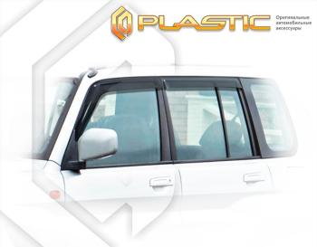 2 159 р. Дефлектора окон (двигатель 1,8 л.) CA-Plastic  Mitsubishi Pajero iO (1998-2007) (серия Classic полупрозрачный, без хром. молдинга )  с доставкой в г. Кемерово. Увеличить фотографию 2