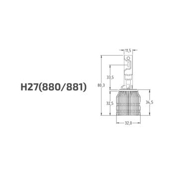 2 799 р. Лампа светодиодная 12V H27 PGJ13 бокс (2шт.) MTF MTF lan27k6  с доставкой в г. Кемерово. Увеличить фотографию 6