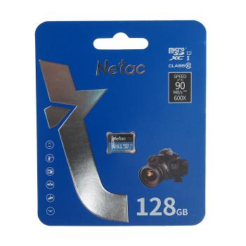 949 р. Карта памяти 128GB MicroSD class 10 NETAC NETAC nt02p500stn-128g-s  с доставкой в г. Кемерово. Увеличить фотографию 1