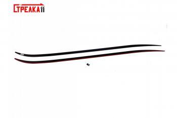 1 699 р. Водостоки лобового стекла Стрелка 11 Toyota Corolla E150 седан рестайлинг (2009-2013) (черные)  с доставкой в г. Кемерово. Увеличить фотографию 2