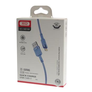 329 р. Кабель iPhone (5-) 1м голубой XO XO nb198 blue  с доставкой в г. Кемерово. Увеличить фотографию 2